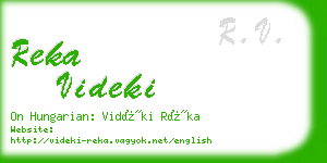 reka videki business card